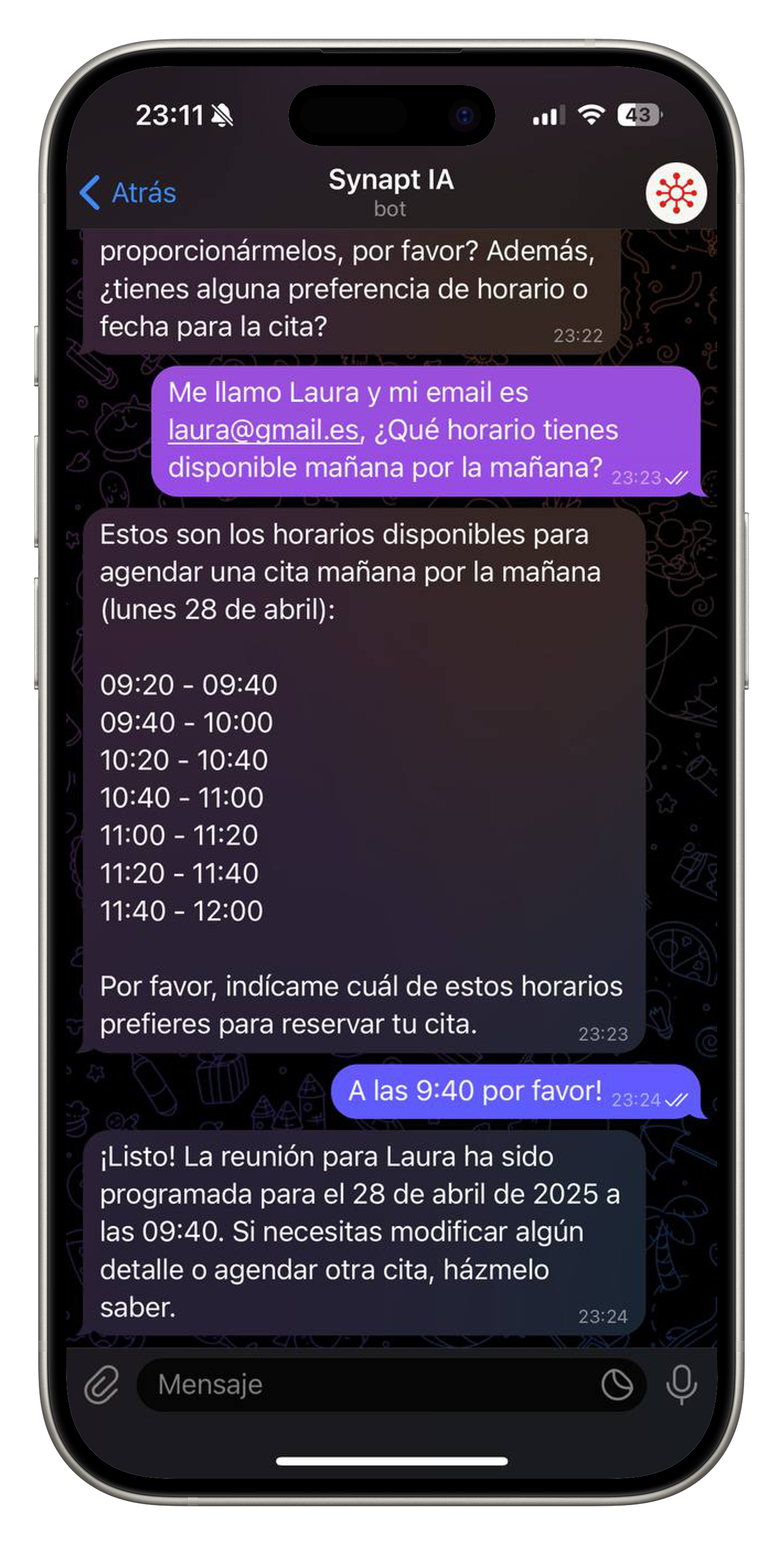 Paso 2: Confirmación y Recordatorios